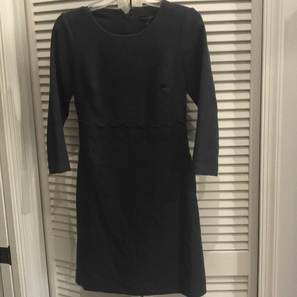 Banana Republic Charcoal Gray 3/4 Sleeve Dress